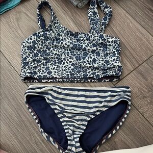 GAP Kids Swim Bikini - Navy and White Floral